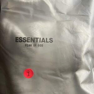 Essentials Light Gray Sweatpants with Branded Tag